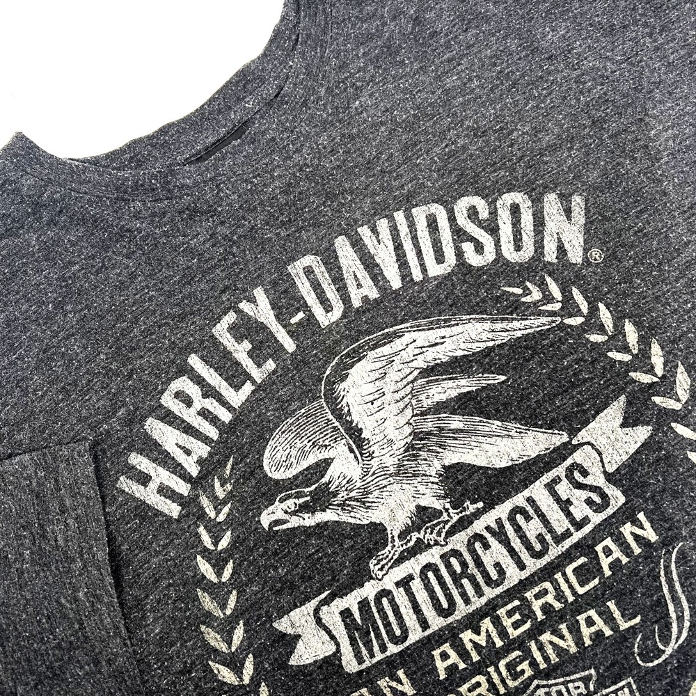 HARLEY DAVIDSON Men's Sz XXL Heather Black BLACK HILLS, SD Short-Sleeve T-Shirt